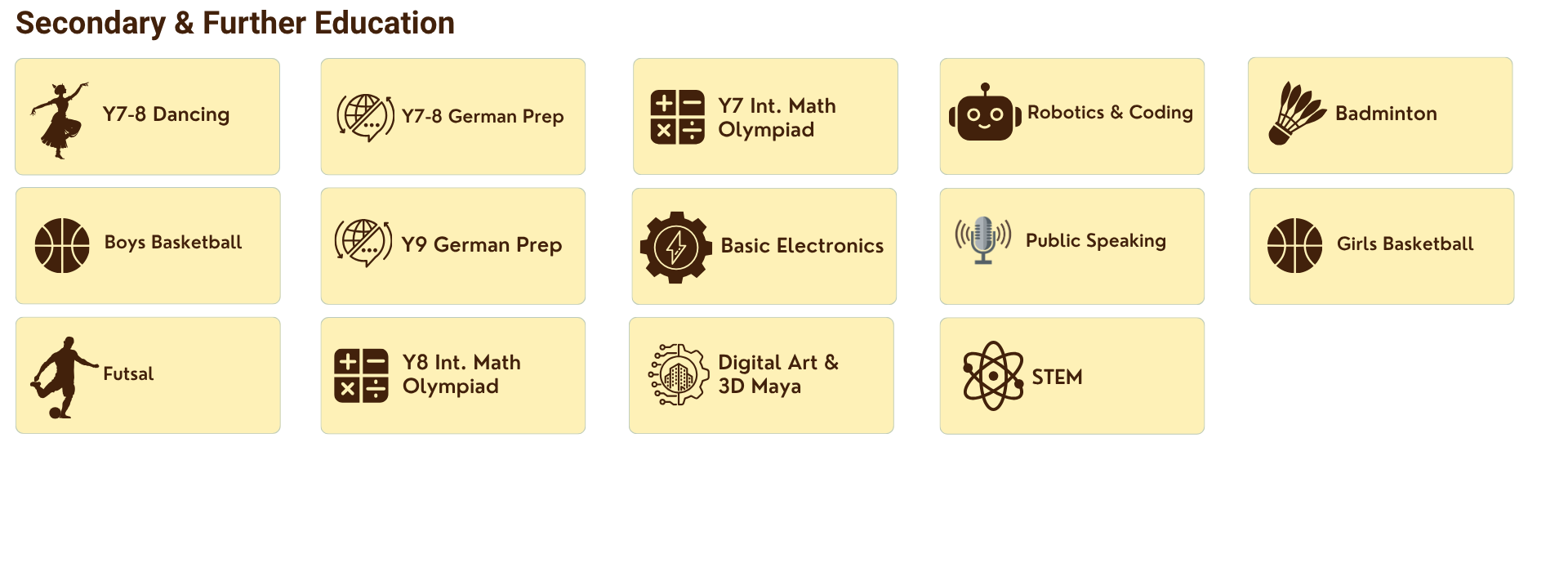 Secondary & Further Education ECA